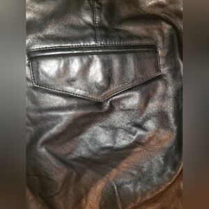 Rag & Bone lambskin leather like butter super thin 3/4 wide leg crinkle pants